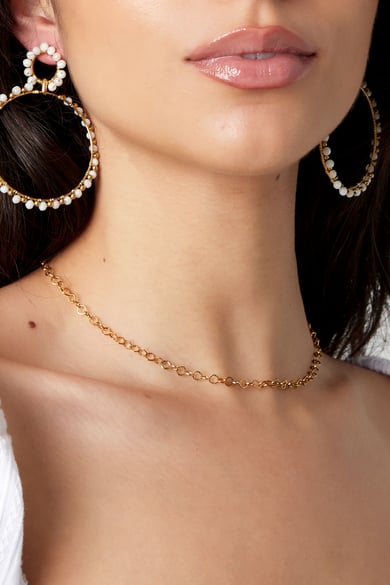 Gliederkette mit runden Gliedern - Goldfarbe h5 Bild3